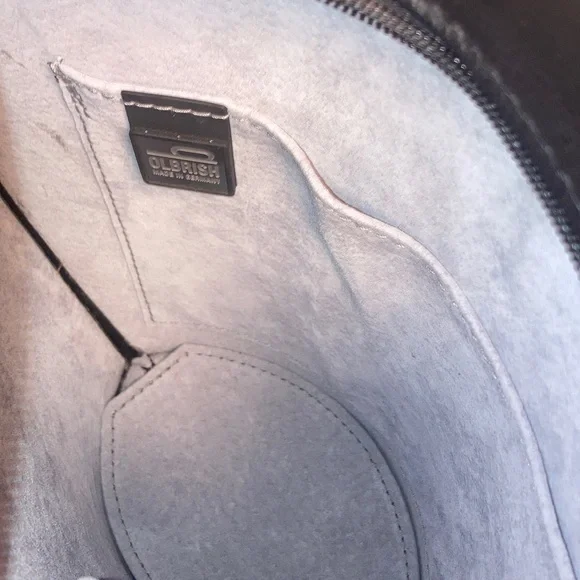 Olbrish Black Leather New Black Women's Handbag From Berlin - Picture 6 of 8